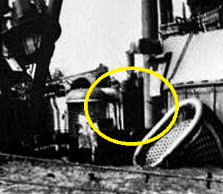 Photo prior to salvage taking place after the attack.