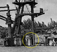 On Side view prior to salvage.