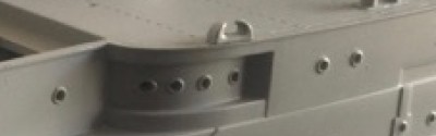 Shows the lip even with the deck on the model