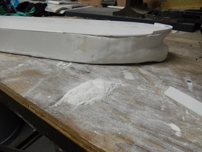 The deck, and bulwark, were only added after initial application of milliput. The edges will now be filled. This bulwark wasn't good enough, not angled enough outward, so I made a new one afterwards.