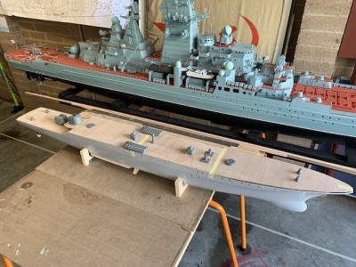 With some of the fittings laid out.