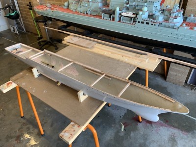 Hull bracing finished.