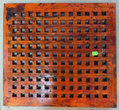 A photo of a hatch grate I found online. I modified this photo to get rid of the tag and glare. I used microsoft paint to do this.