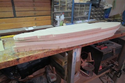 Bread and butter hull not yet glued