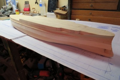 Finished carved hull