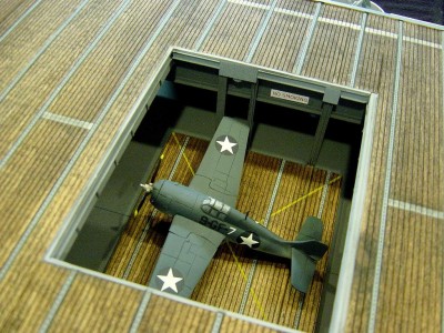 Aft elevator now completed. Made the "NO SMOKING" on my PC.