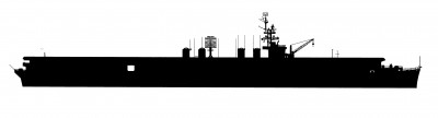 This is a silhouette of America's proud Independence Class light carrier.   The Princeton and "The Mighty Moo" Cowpens are a few examples to list.