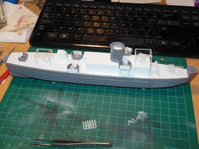 Test lay out once I started getting in the guns and fittings from Shapeways
