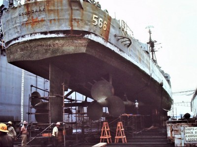 Resized - Drydock - screw dropped for bearing replacement.JPG
