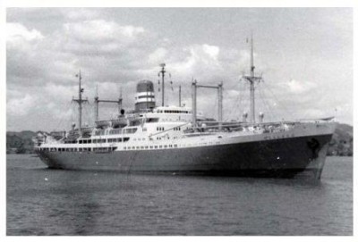 S.S. Argentina Maru (i), � unknown; in Osaka Shosen Kaisha livery.