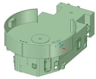 144 scaled DD566 01 Level After Deckhouse & Mt. 33 Gun Tub.JPG