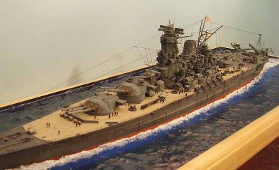 Ship sits higher in water, but painted as in AotS guide - red right below hull braces