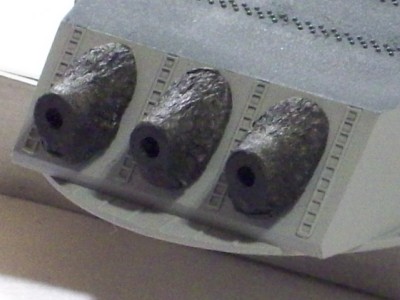 Close-up of the blastbags.