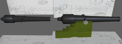 20 and 30 pounder Parrotts in progress