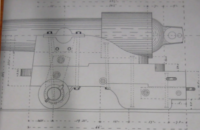 Equally distorted Marsilly carriage drawing for the 60# Parrott