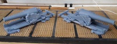 A pair of x inch Dahlgren pivot guns