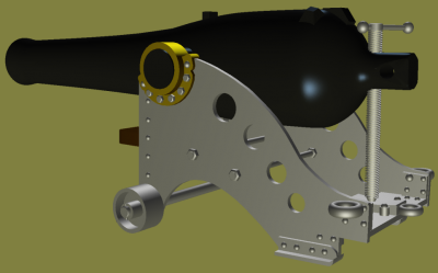 Redone IX on iron carriage