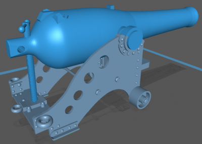 IX inch Dahlgren on Iron Marsilly carriage