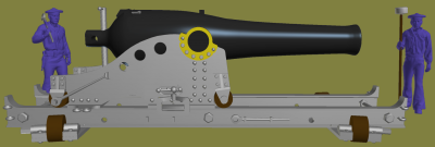 3D model of XI on iron pivot