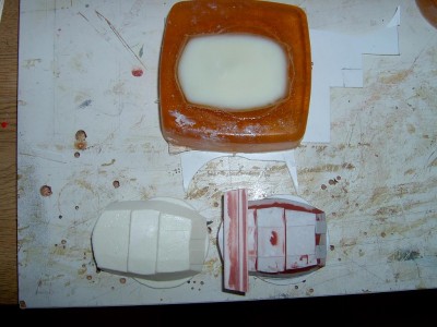 the master,casting and the mould with resin setting up