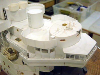 Close up of the completed nav. bridge, except for a few details.