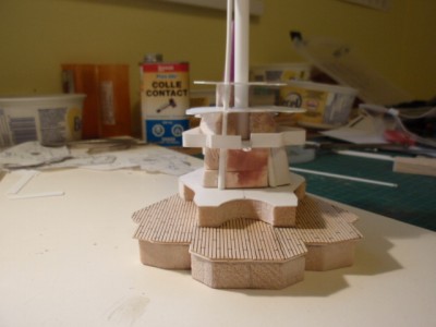 the center under sized tube will stay inside the correct ones, the 6 side tubes are just to line up the right sized tube
