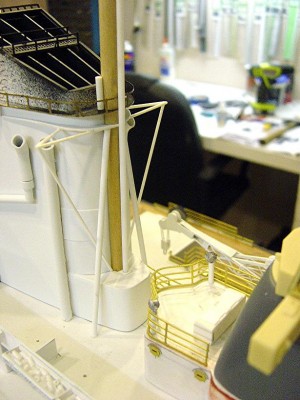 Another view of the lower supports from portside. Note one of the floater net baskets in the bottom left of the photo.