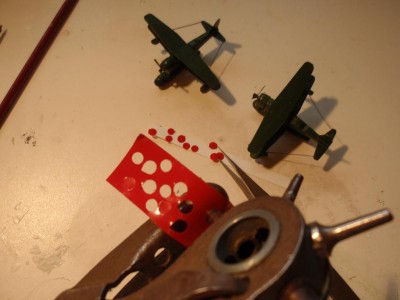 i used red tape and punched out red circles for the rising sun