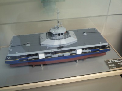 Their model of the Pacific Breeze in their office.