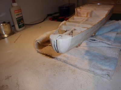 sanded down to shape
