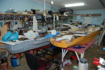 Plug for Novorissiysk next 2 Craig's Big E work bench...Just to the right out of shot is the Hull for Shinano!!