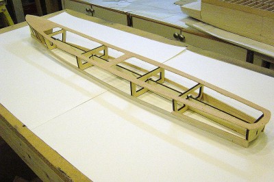 Another view of the hull framework for the DE. About the only thing thats close to being correct. I'll fix it , in any event. Guess I'm getting too picky in my age......