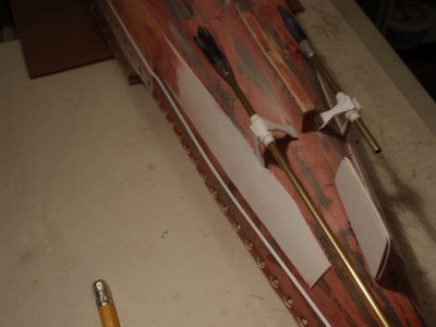 i used to make my struts out of brass, but seeing my ship are static styrene does very nicely