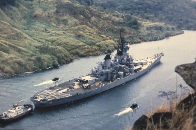 The aft wood deck on the modern New Jersey