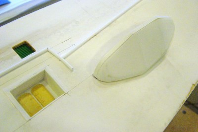 Forward sponson installed. Note those recessed openings.