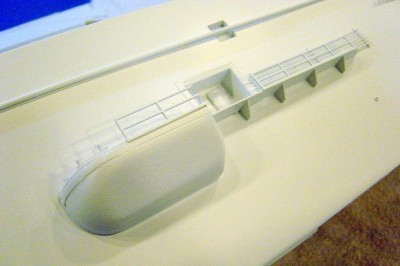 This and the following photos show everything completed and primed, ready soon for final paintwork. A few small details to be added as soon as I get them.