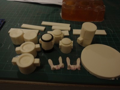 all the directors and 2 pieces to make one anchor,the circle and flat pieces are left over resin to be cut up for whatever i need it for.