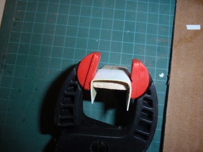 first piece of styrene glued on