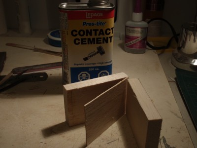 i did not have a big enough piece of balsa so i lamminated some together