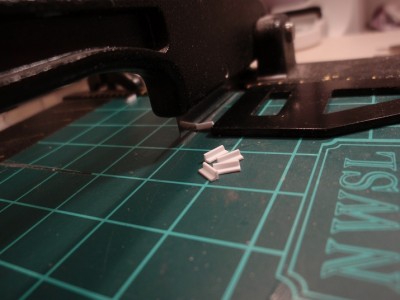 cutting all the treads on the chopper