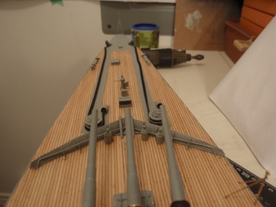 the 20 m.m gun is built from brass,with a 25m.m barrel left over from my 1/200 nagato.the perfect size for a 1/144 20 m.m