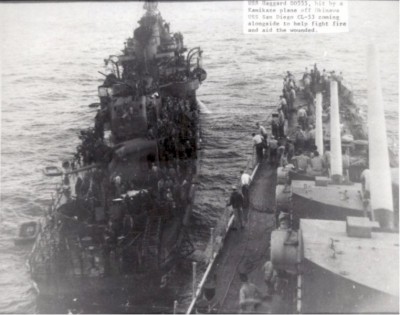 0555501DD555 Haggard after Kamikaze hit ship.jpg