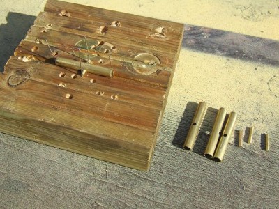 Setting up the first in a simple jig