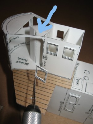 Fitting the WT room and chart room windows.