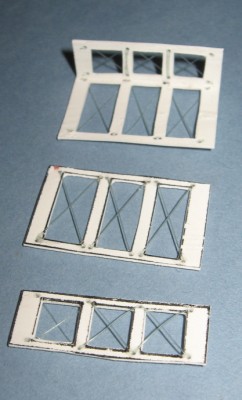 The lattice frame work of the compass mount was from the printed plastic card sheet, with cross braces added.