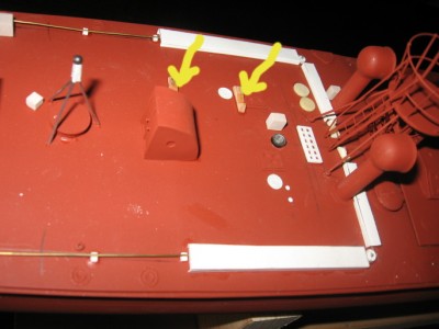 The covers over the steering cables and rods were made from plastic card.