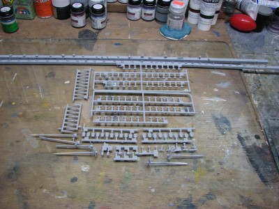 The last of the small parts are now primed and ready for painting.