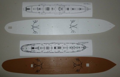 Alabama Kearsarge1200.JPG (87.08 KiB) Viewed 36589 times Photo of deck plans and the plastic decks from the Revell 1/96 CSS Alabama (Top) and Revell 1/96 USS Kearsarge (Bottom)
