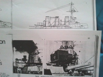 A couple of images from John Roberts' article in "Warship" and the drawing is one of a series showing the evolution of Tiger's rig.