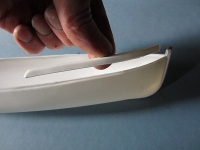 Removing the raised bulwarks on this version of the picket boat.